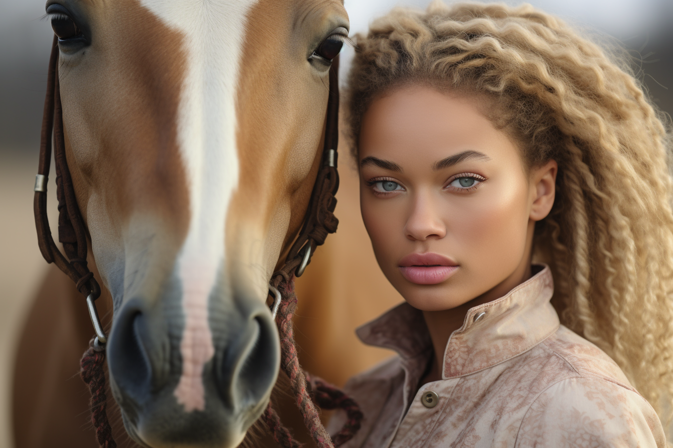 colorful black Haley Berry african american equestrian