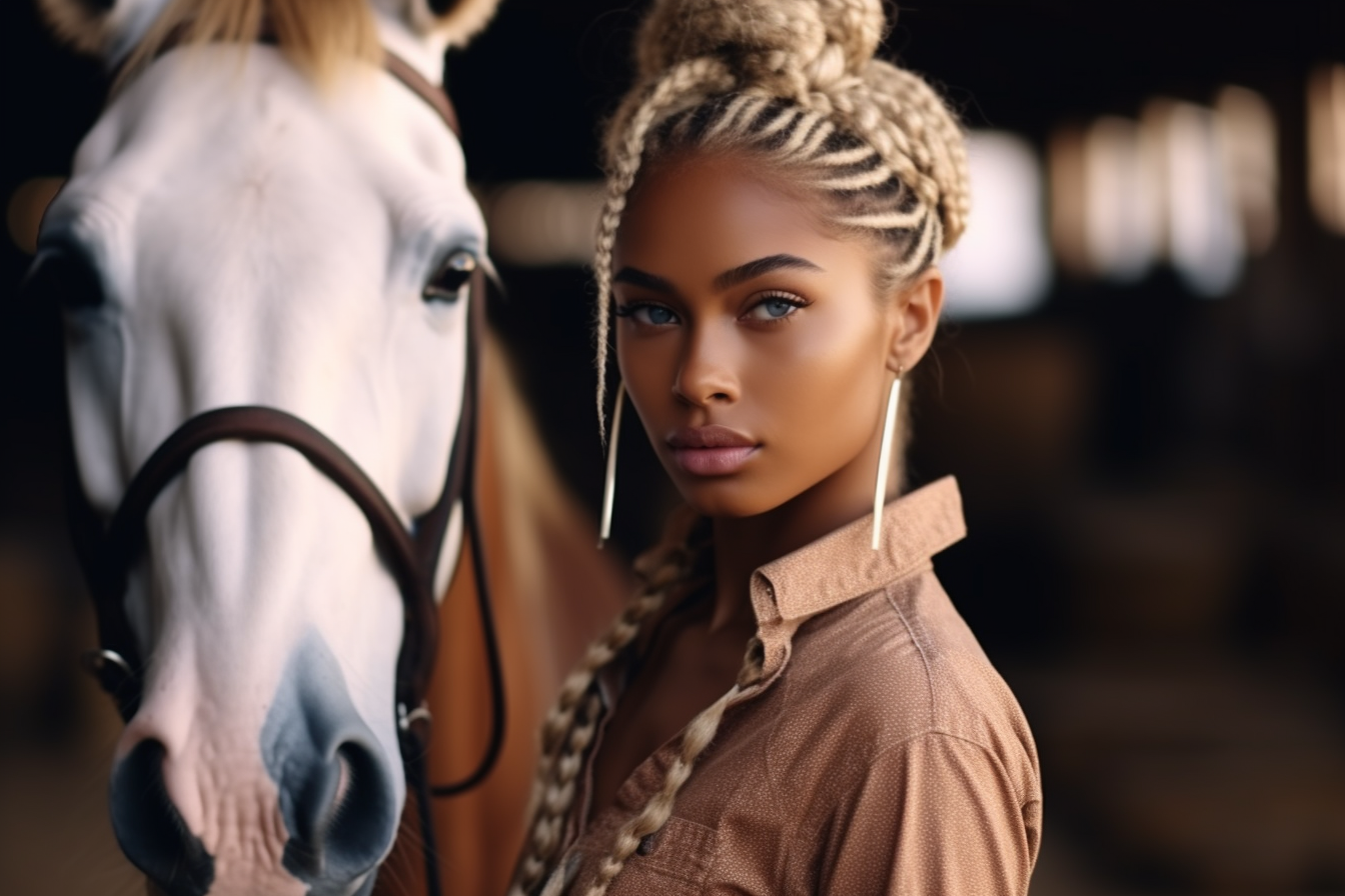 colorful black Haley Berry african american equestrian