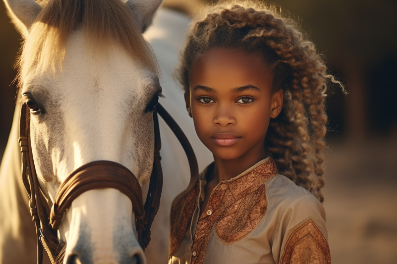 colorful black Haley Berry african american equestrian