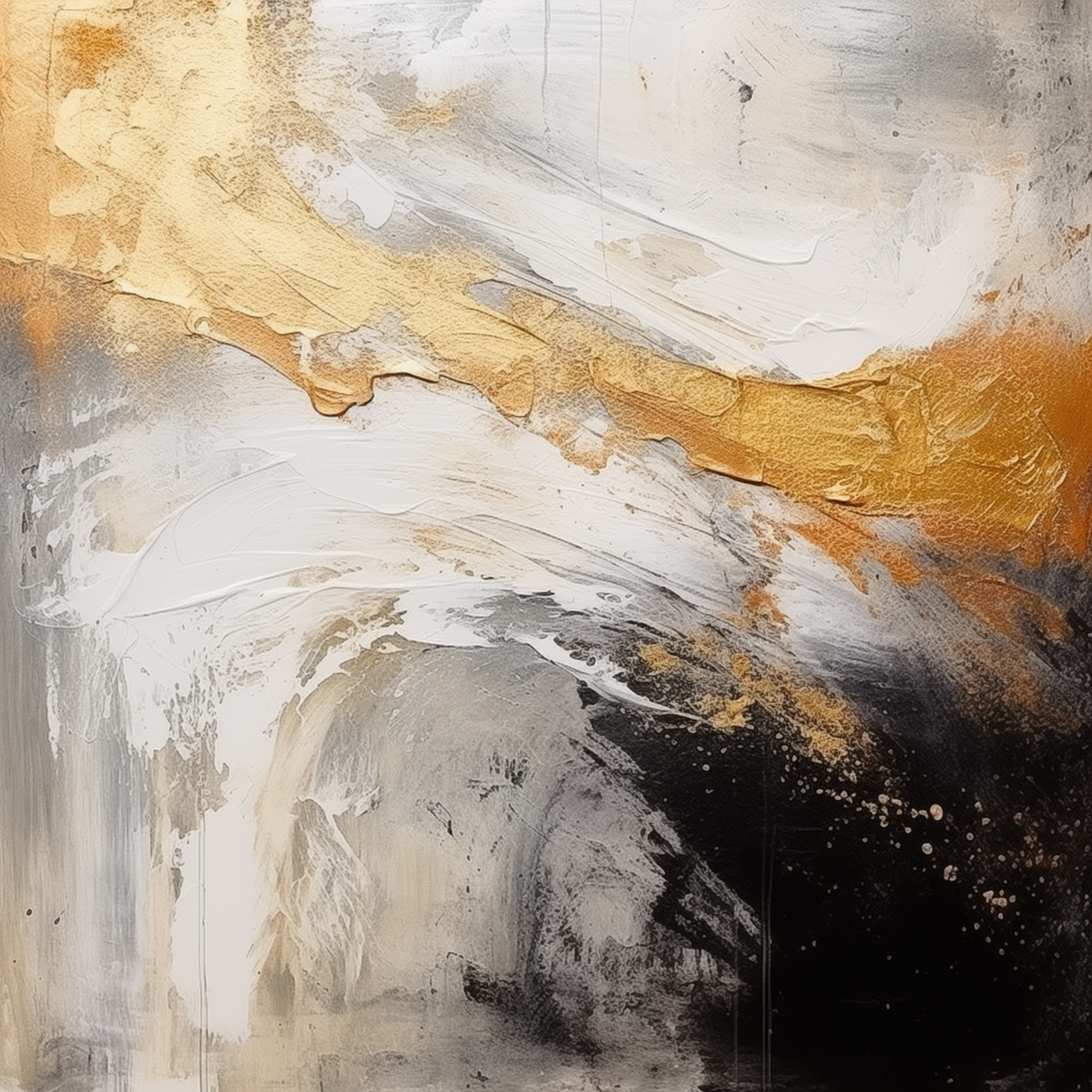 Molten Elegance - Textured Gold Abstract Art - Digital Wall Art Download