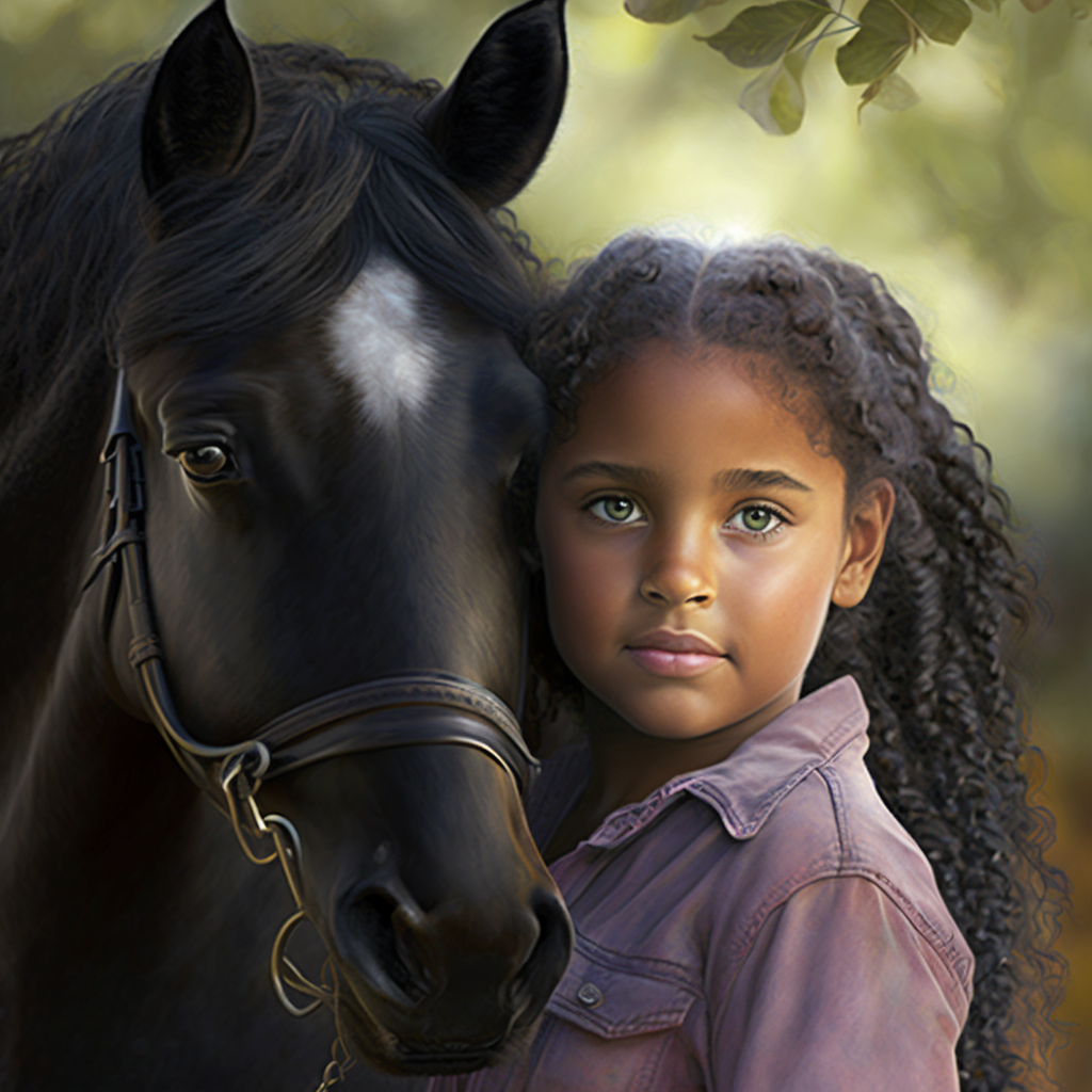gordeous hispanic american lady saddling a coleb - The Soulful Artists