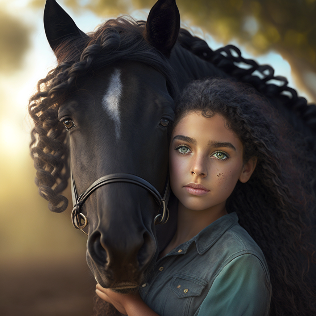 gordeous hispanic american lady saddling a coleb - The Soulful Artists