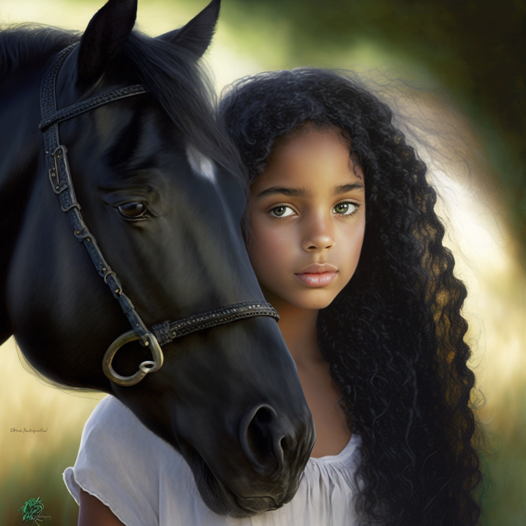 gordeous hispanic american lady saddling a coleb - The Soulful Artists