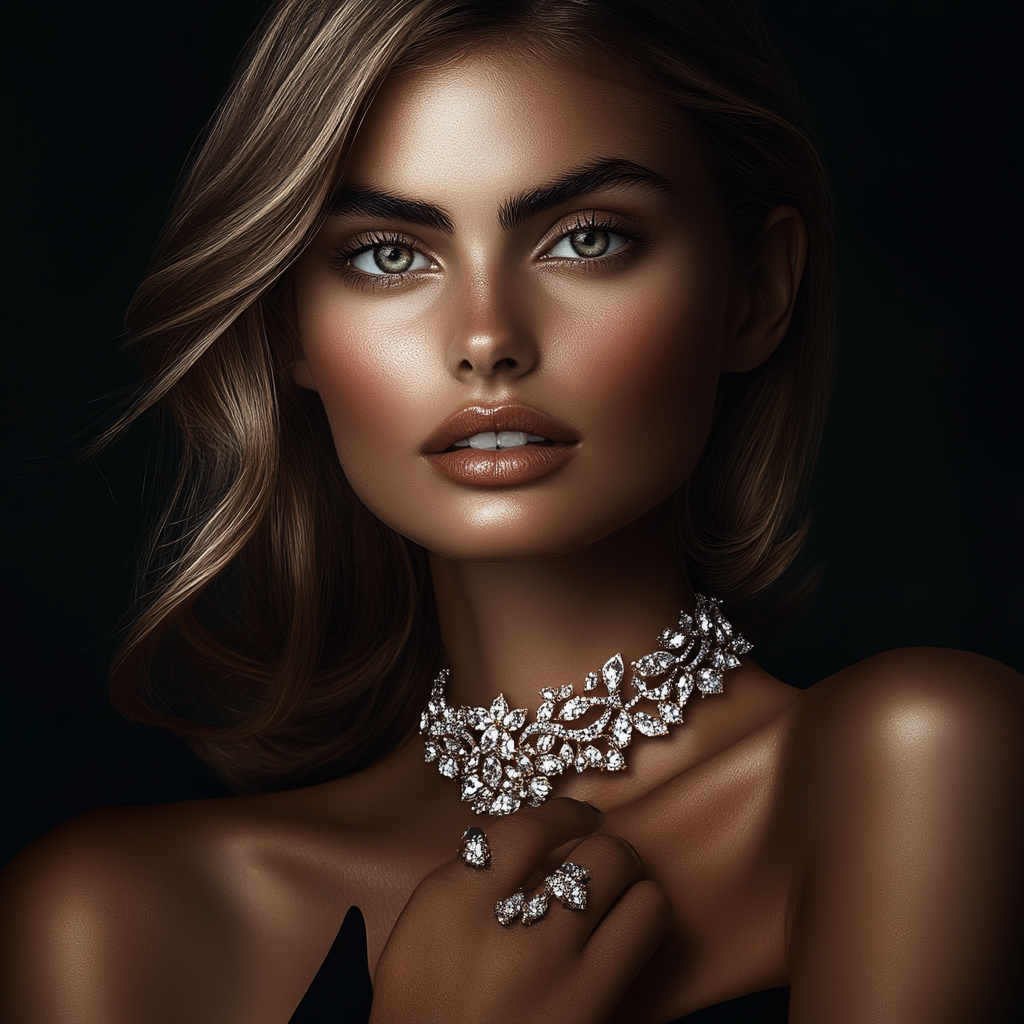 Empress of Radiance – Jewel Adorned Portrait
