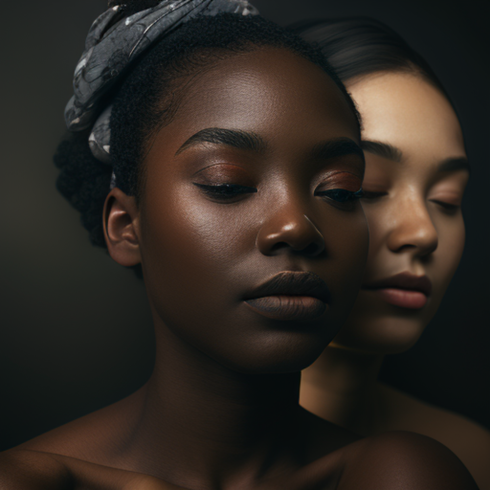 imagine a black lady esthetician massaging