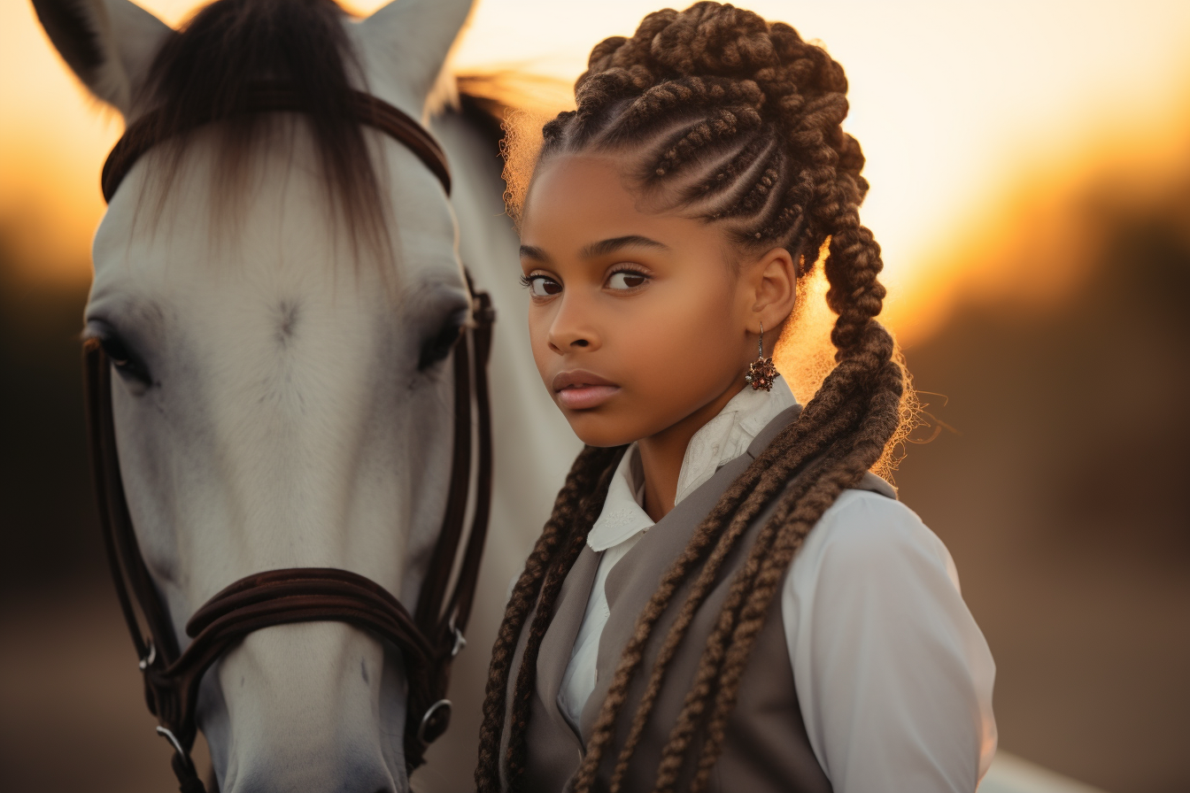 colorful black Haley Berry african american equestrian
