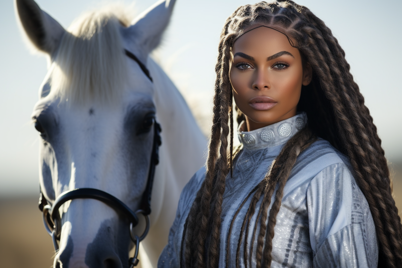 colorful black Haley Berry african american equestrian