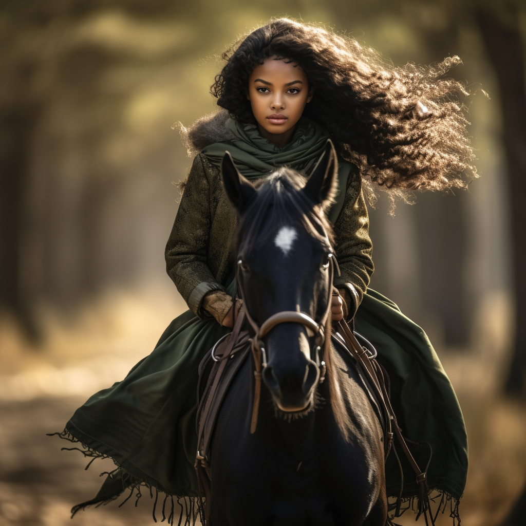 modern clothing equestrian on horse