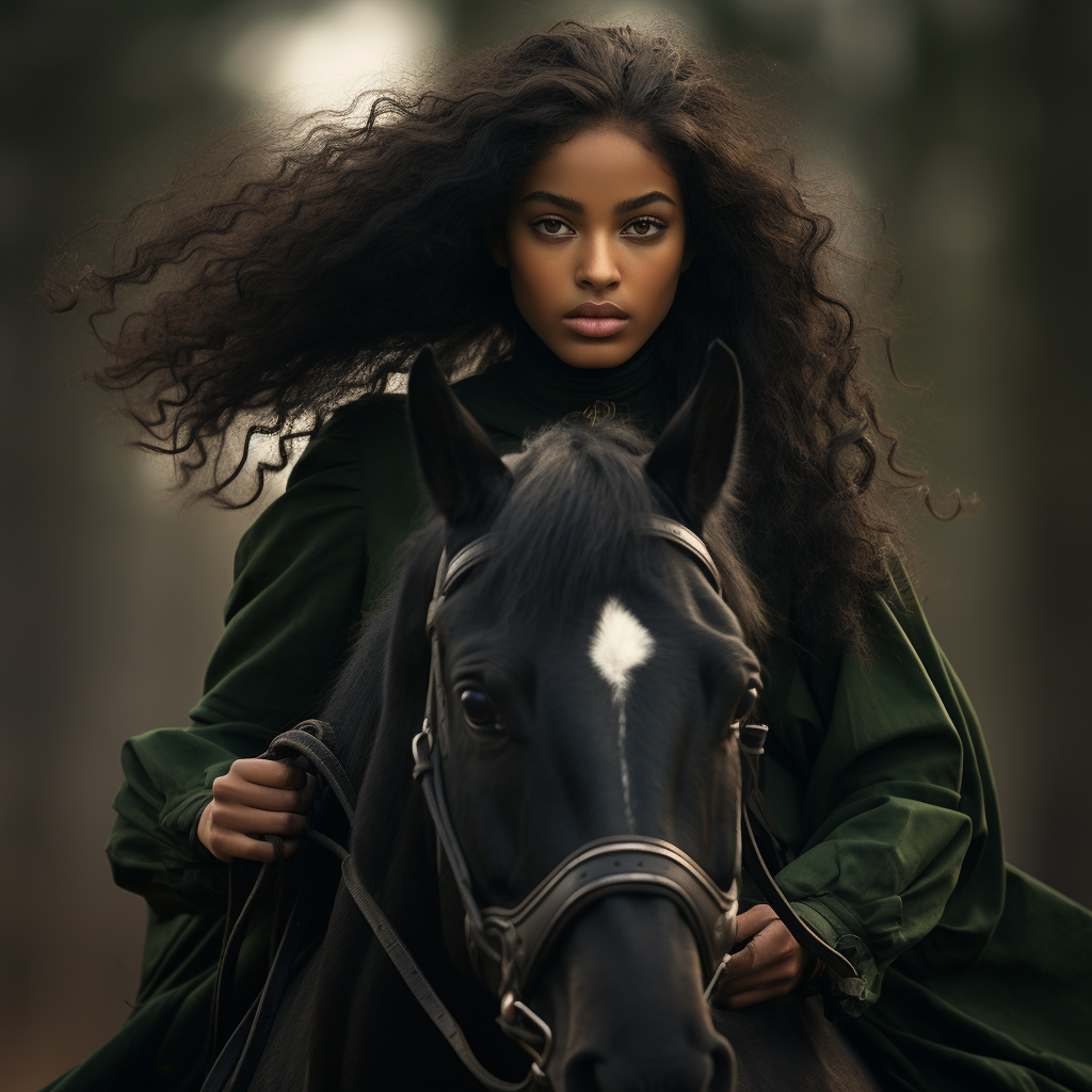 modern clothing equestrian on horse