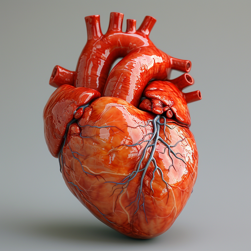 A 3D illustration of a human heart