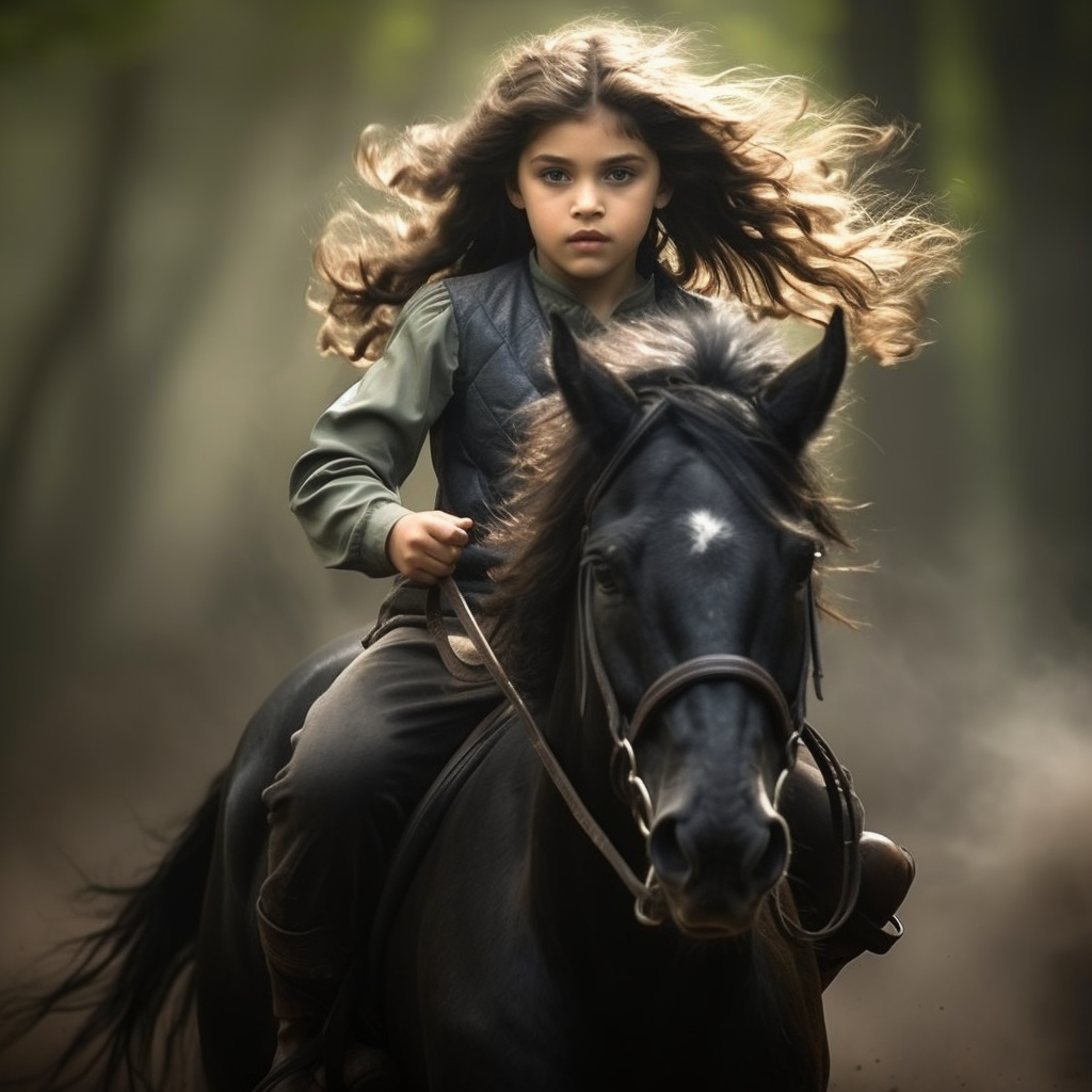 Equestrian realistic photo
