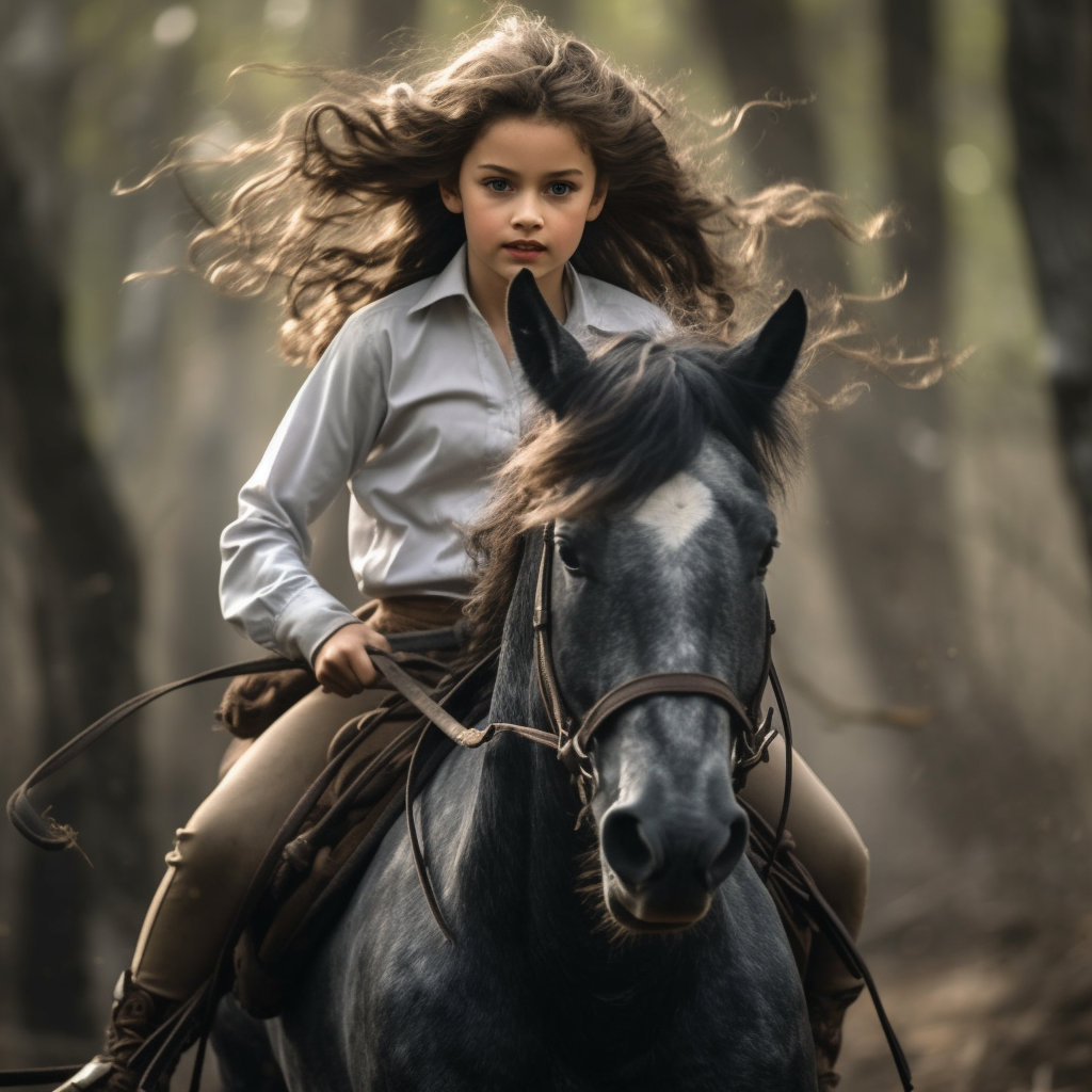 Equestrian realistic photo