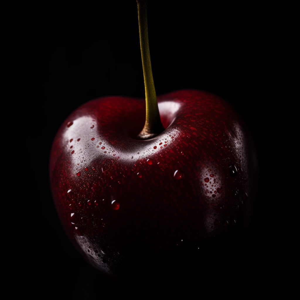 sensual red lips with a juicy deep red cherry bet