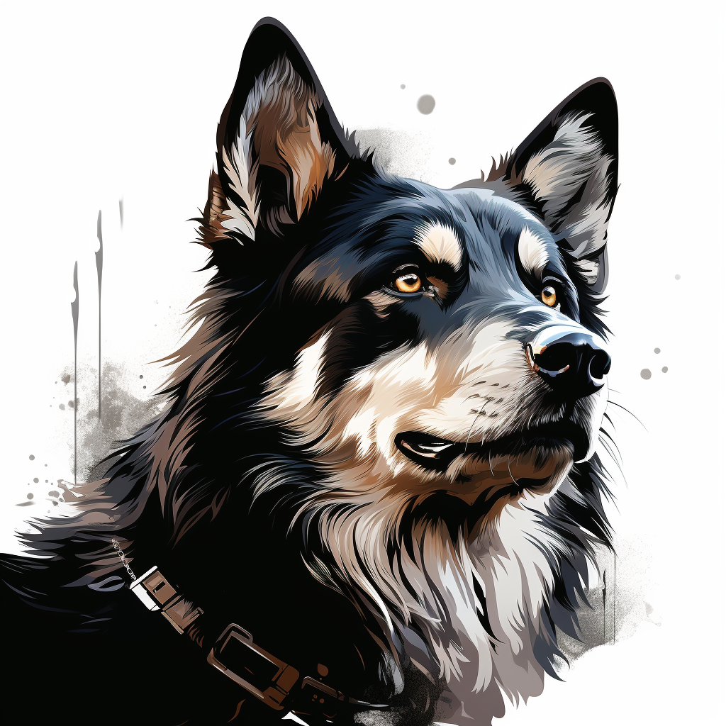 siberian husky 2d vector