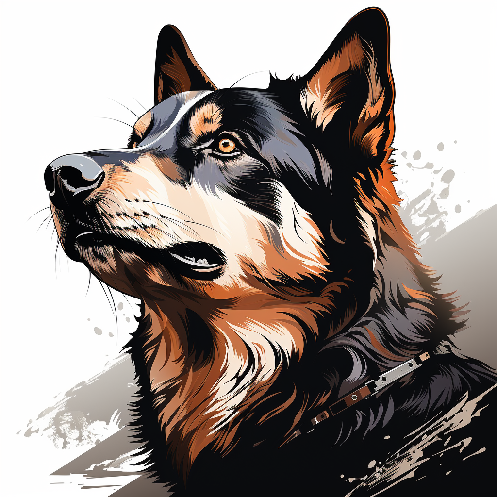 siberian husky 2d vector