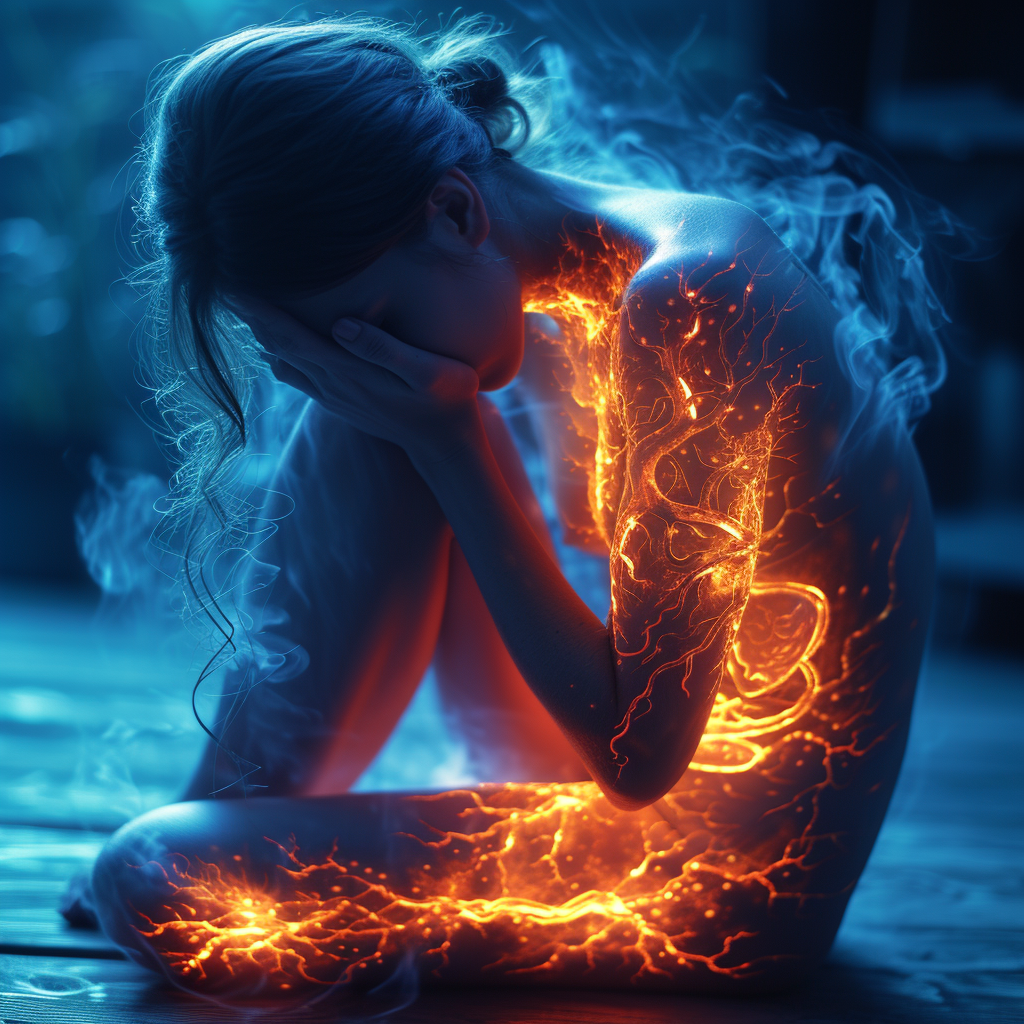 realistic person ultra simple a person appearing Heart attck