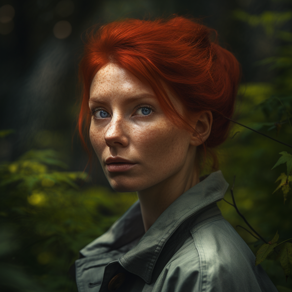 hyperrealistic portrait photo of lady