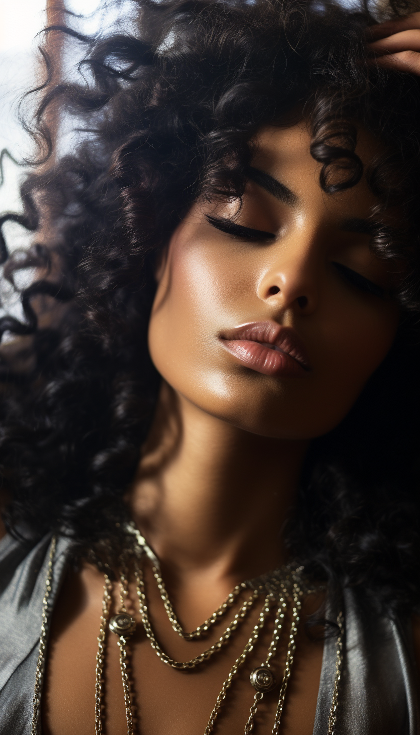 Stylish black women with beautiful hair style AI art - The Soulful Artists