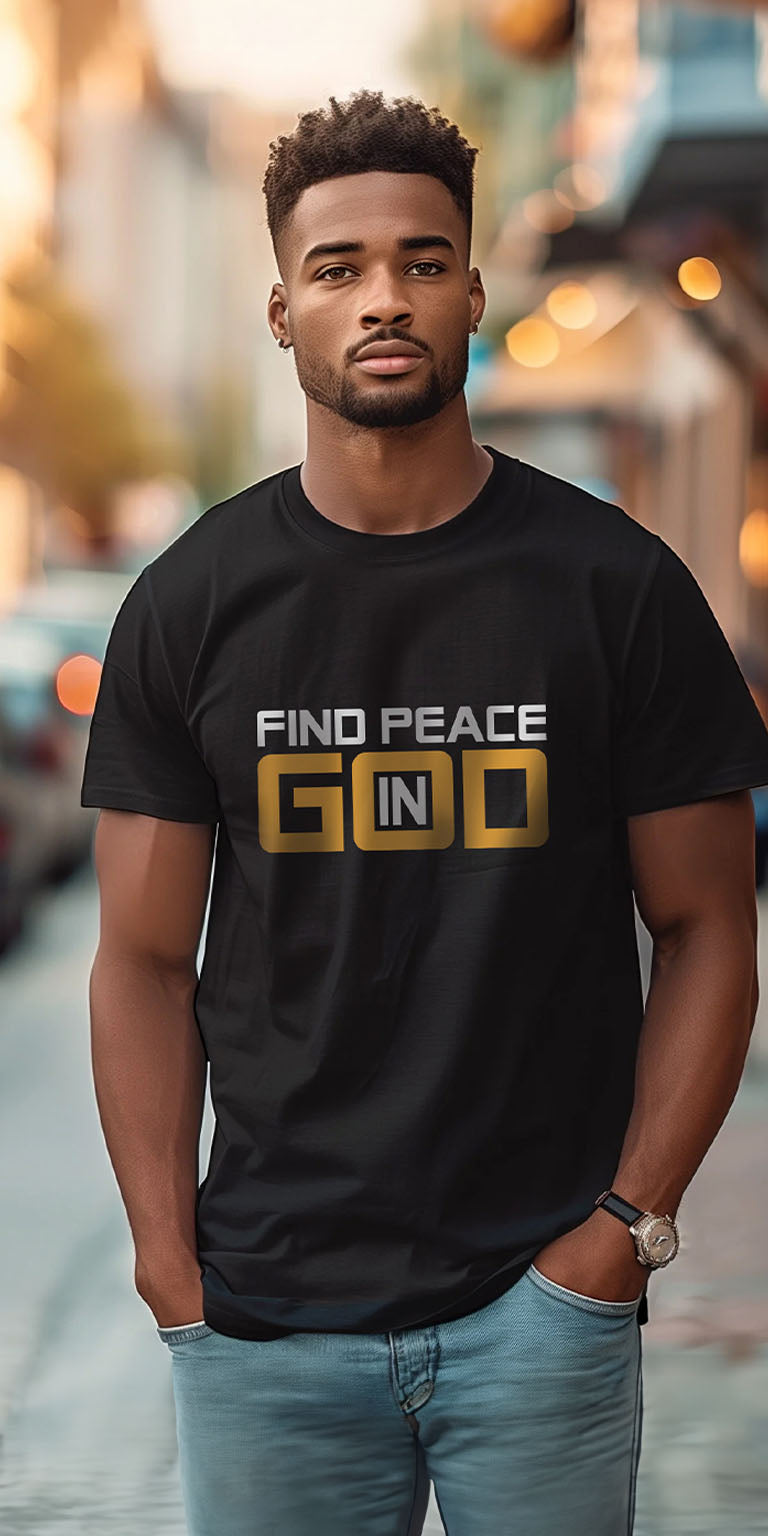 Find Peace in God" Inspirational T-Shirt Design Digital Download