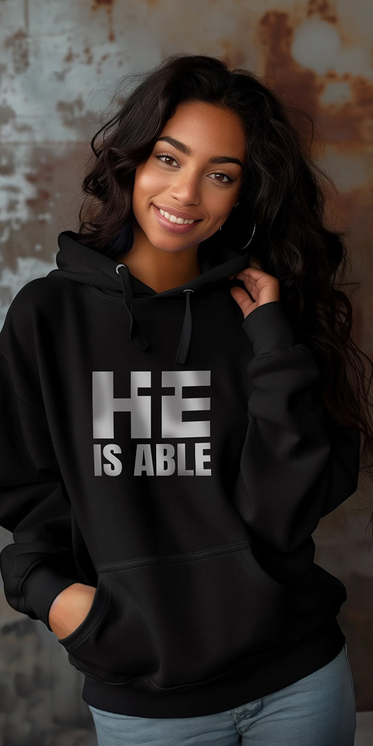 He is Able" Bold Faith T-Shirt Design Digital Download