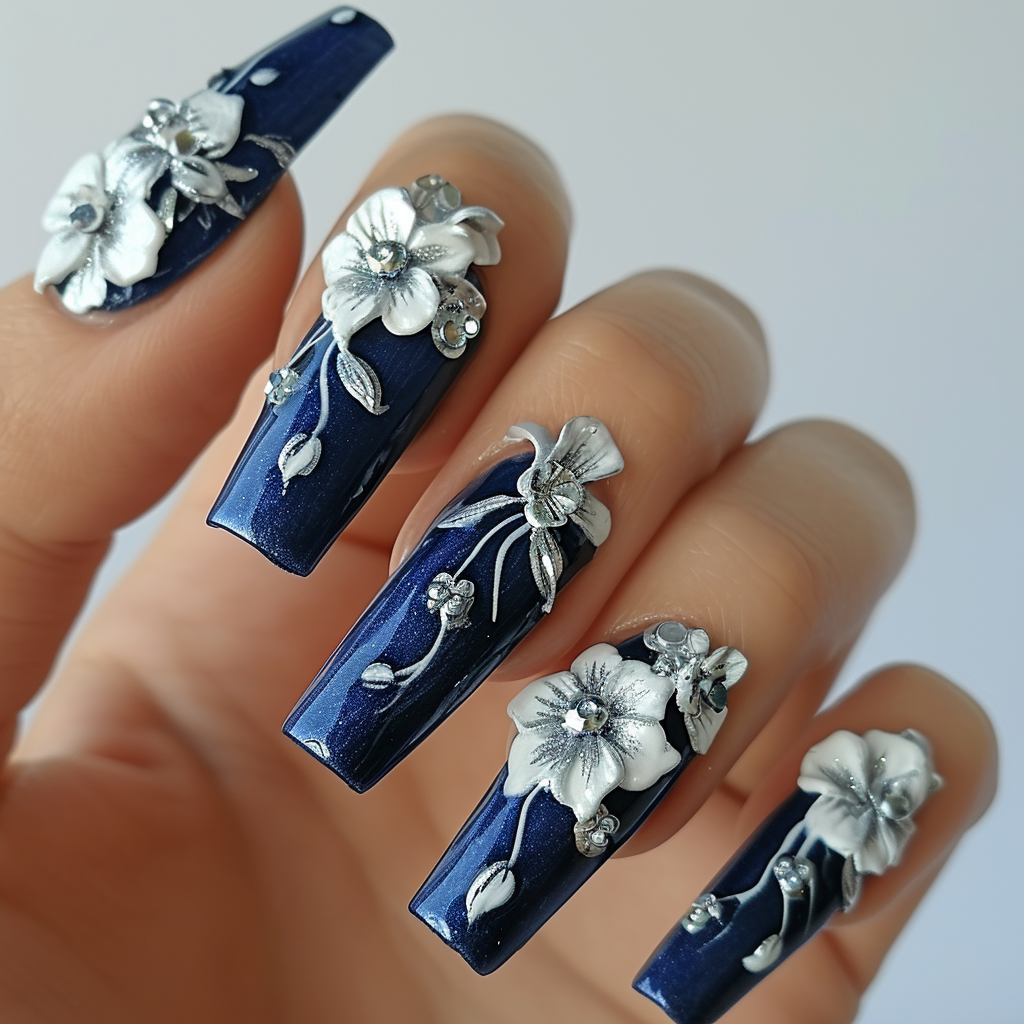 kentauros Craft glamorous artificial nails with a deep sapp - The Soulful Artists